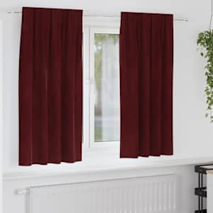Zatemnitvene zavese 2 pcs Vinorodna rdeča 140 x 175 cm Žamet