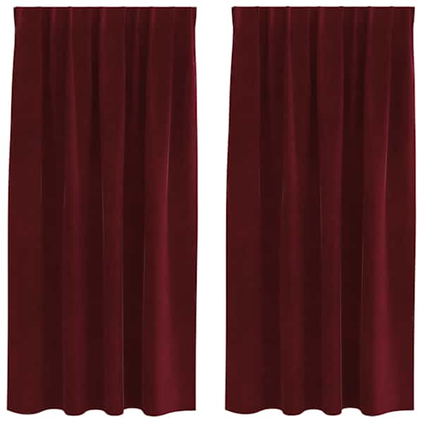 vidaXL Pimendavad kardinad 2 tk Veinpunane 140 x 175 cm Samet