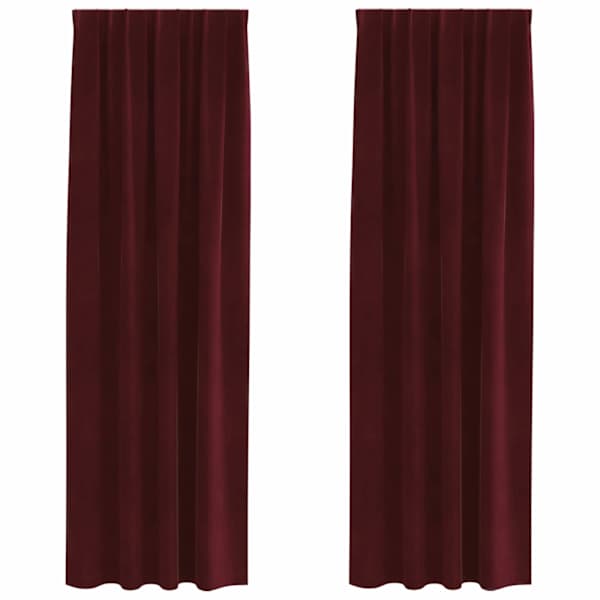 vidaXL Pimendavad kardinad 2 tk Veinpunane 140 x 225 cm Samet