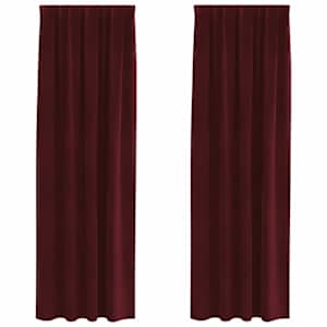 Zatemňovací závěsy 2 pcs Víno Červené 140 x 260 cm samet - obrázek 2