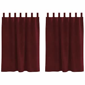 vidaXL Pimendavad kardinad 2 tk Veinpunane 140 x 140 cm Samet