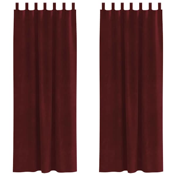 vidaXL Pimendavad kardinad 2 tk Veinpunane 140 x 225 cm Samet