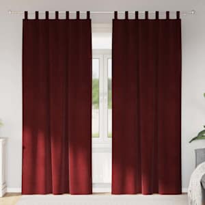 Zatemňovací závěsy 2 pcs Víno Červené 140 x 245 cm samet - obrázek 1