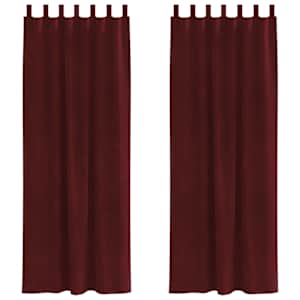 Zatemňovací závěsy 2 pcs Víno Červené 140 x 260 cm samet - obrázek 2
