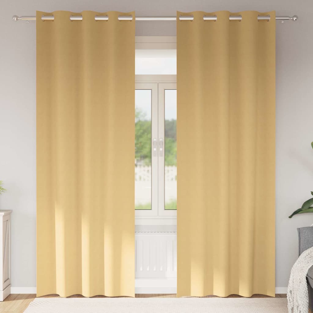 Kardinaid kardinatega 2 pcs Beež 245 x 140 cm Polüester