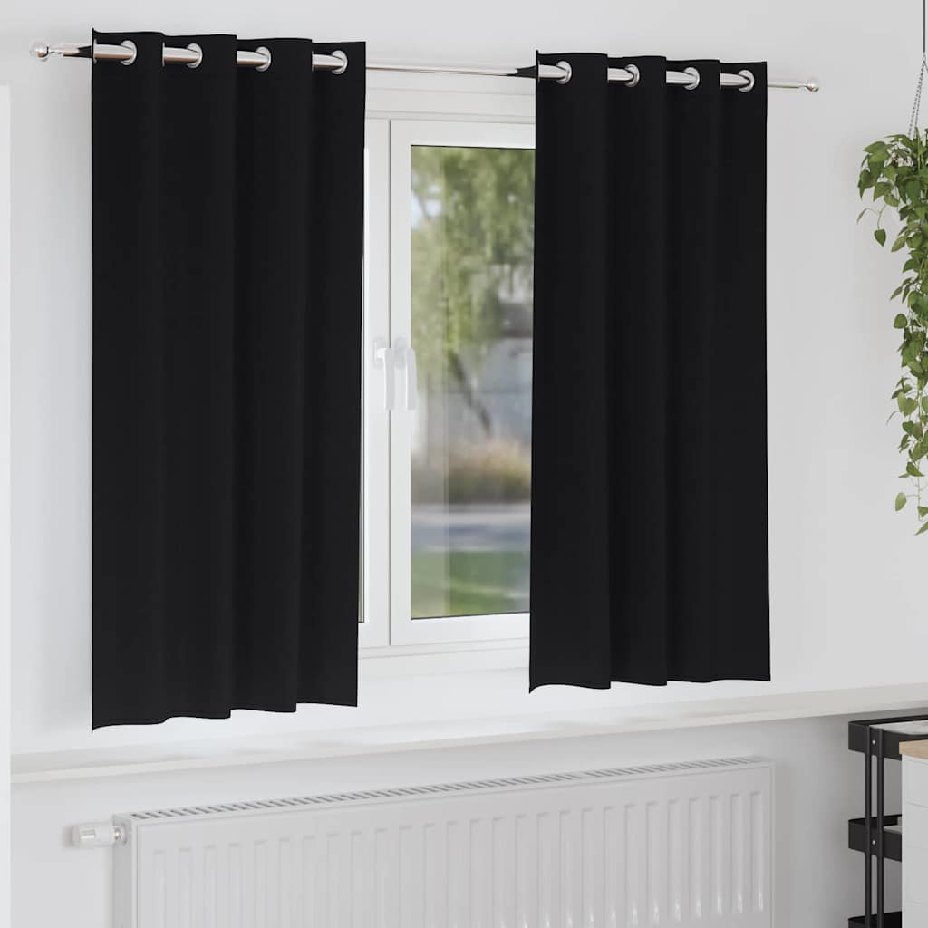 Kardinaid kardinatega 2 pcs Must 175 x 140 cm Polüester