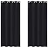 vidaXL Kardinad r&otilde;ngastega 2 tk Must 260 x 140 cm Pol&uuml;ester