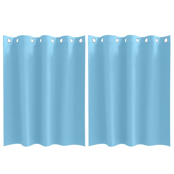 vidaXL Kardinad r&otilde;ngastega 2 tk Helesinine 140 x 140 cm Pol&uuml;ester