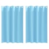 vidaXL Kardinad r&otilde;ngastega 2 tk Helesinine 175 x 140 cm Pol&uuml;ester
