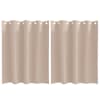 vidaXL Kardinad r&otilde;ngastega 2 pcs Pruunikashall 140 x 140 cm Pol&uuml;ester