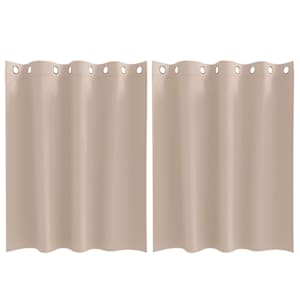 Závěsy na zatemnění s kroužky 2 pcs Taupe 140 x 140 cm - obrázek 2