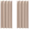 vidaXL Kardinad r&otilde;ngastega 2 tk Pruunikashall 245 x 140 cm Pol&uuml;ester