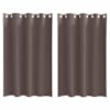 vidaXL Kardinad r&otilde;ngastega 2 tk Tume pruun 175 x 140 cm Pol&uuml;ester