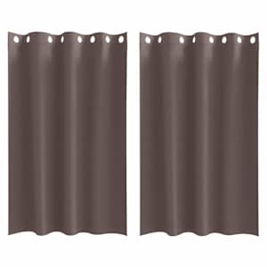 vidaXL Kardinad r&otilde;ngastega 2 tk Tume pruun 175 x 140 cm Pol&uuml;ester