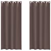 vidaXL Kardinad r&otilde;ngastega 2 tk Tume pruun 245 x 140 cm Pol&uuml;ester