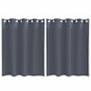 vidaXL Kardinad r&otilde;ngastega 2 tk Antratsiit 140 x 140 cm Pol&uuml;ester