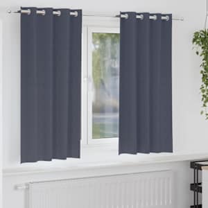 Závěsy na zatemnění s kroužky 2 pcs Antracit 175 x 140 cm - obrázek 1