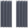 vidaXL Kardinad r&otilde;ngastega 2 tk Antratsiit 260 x 140 cm Pol&uuml;ester
