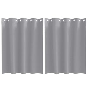 Závěsy na zatemnění s kroužky 2 pcs Světle šedá 140 x 140 cm - obrázek 2