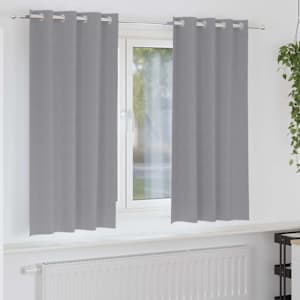 Závěsy na zatemnění s kroužky 2 pcs Světle šedá 175 x 140 cm - obrázek 1