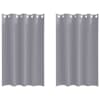 vidaXL Kardinad r&otilde;ngastega 2 tk Helehall 175 x 140 cm Pol&uuml;ester