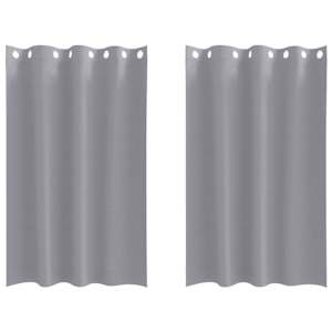 vidaXL Kardinad r&otilde;ngastega 2 tk Helehall 175 x 140 cm Pol&uuml;ester