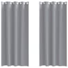 vidaXL Kardinad r&otilde;ngastega 2 tk Helehall 245 x 140 cm Pol&uuml;ester