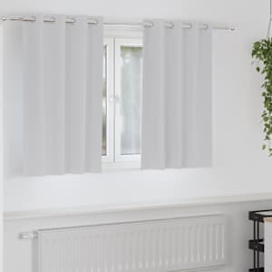 Závěsy na zatemnění s kroužky 2 pcs Světlá šedá 140 x 140 cm - obrázek 1