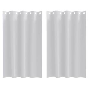 vidaXL Kardinad r&otilde;ngastega 2 tk Kahvatu Hall 175 x 140 cm Pol&uuml;ester
