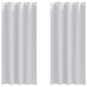 Závěsy na zatemnění s kroužky 2 pcs Světlá šedá 245 x 140 cm - obrázek 2