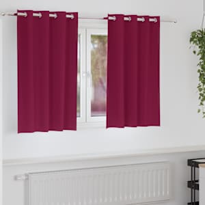 Závěsy na zatemnění s kroužky 2 pcs Víno Červené 140 x 140 cm - obrázek 1