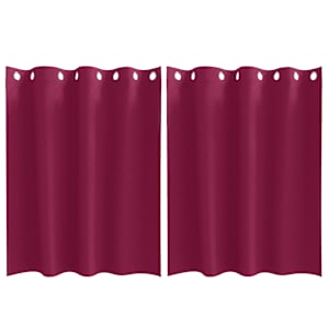 Závěsy na zatemnění s kroužky 2 pcs Víno Červené 140 x 140 cm - obrázek 2