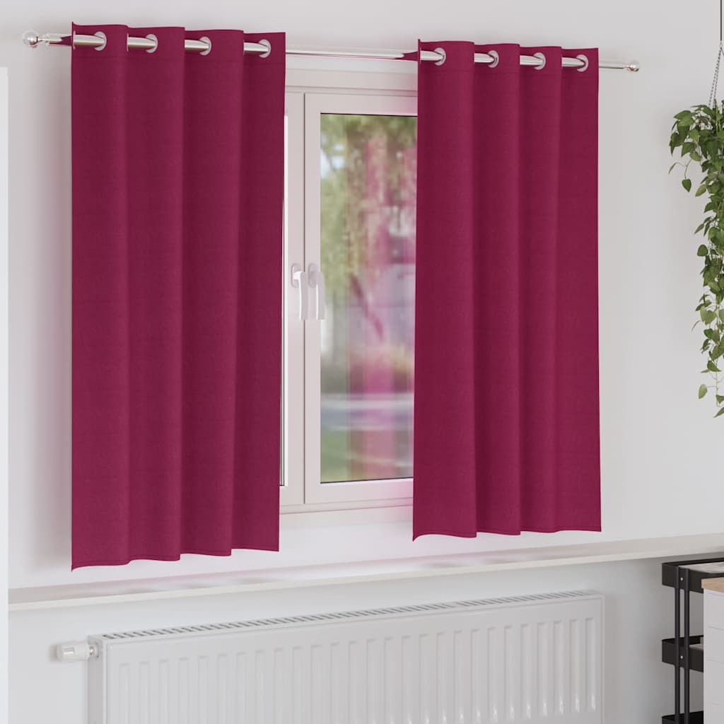 Kardinaid kardinatega 2 pcs Veinpunane 175 x 140 cm Polüester