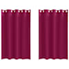 vidaXL Kardinad r&otilde;ngastega 2 tk Veinpunane 175 x 140 cm Pol&uuml;ester
