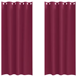 Závěsy na zatemnění s kroužky 2 pcs Víno Červené 225 x 140 cm - obrázek 2