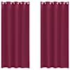 vidaXL Kardinad r&otilde;ngastega 2 tk Veinpunane 245 x 140 cm Pol&uuml;ester