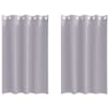 vidaXL Kardinad r&otilde;ngastega 2 tk Metallhall 175 x 140 cm Pol&uuml;ester