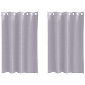vidaXL Kardinad r&otilde;ngastega 2 tk Metallhall 175 x 140 cm Pol&uuml;ester