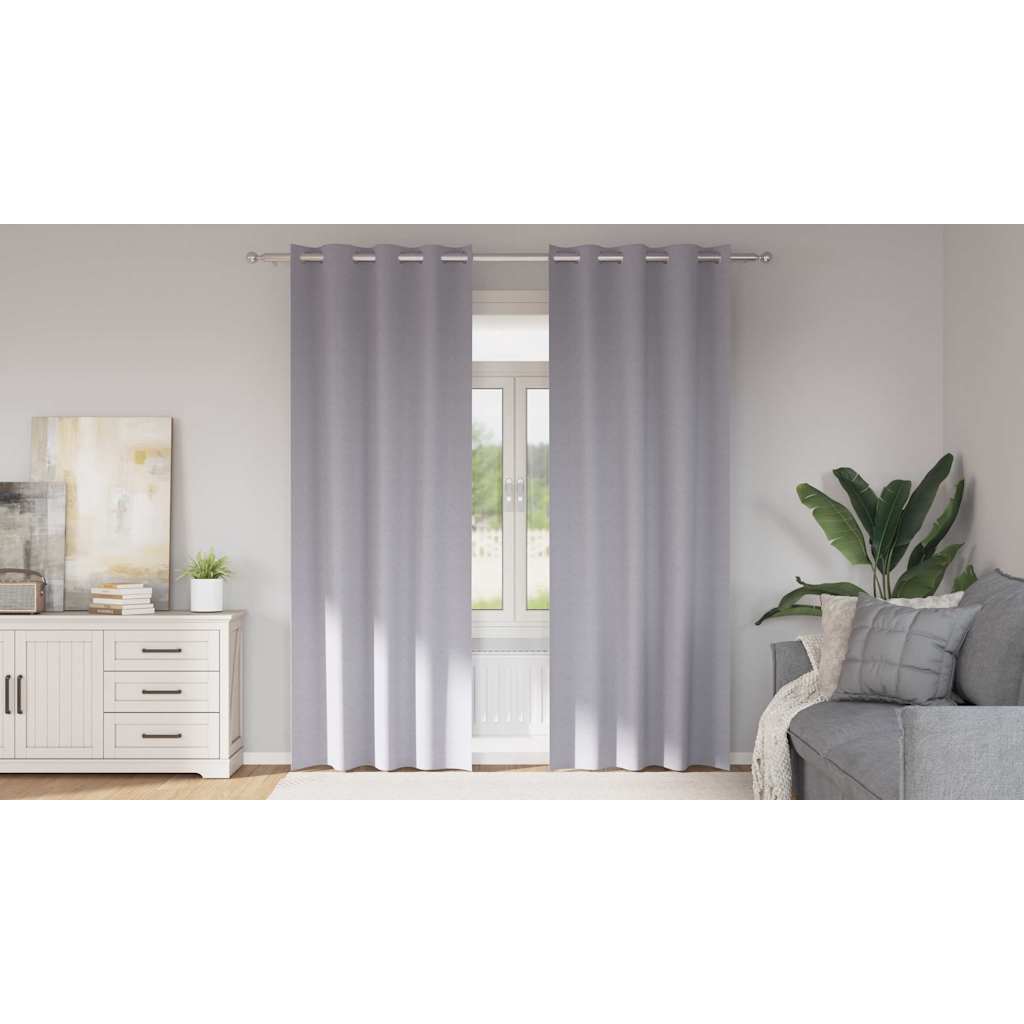 Kardinaid kardinatega 2 pcs Metallhall 225 x 140 cm Polüester