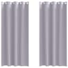vidaXL Kardinad r&otilde;ngastega 2 tk Metallhall 225 x 140 cm Pol&uuml;ester