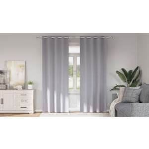 Závěsy na zatemnění s kroužky 2 pcs Metalická šedá 245 x 140 cm - obrázek 1