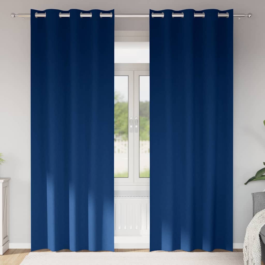 Kardinaid kardinatega 2 pcs Tumesinine 260 x 140 cm Polüester