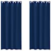 vidaXL Kardinad r&otilde;ngastega 2 tk Tumesinine 260 x 140 cm Pol&uuml;ester