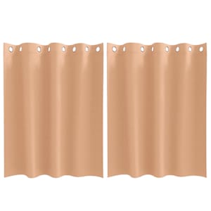 vidaXL Kardinad r&otilde;ngastega 2 tk Helepruun 140 x 140 cm Pol&uuml;ester