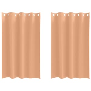 Závěsy na zatemnění s kroužky 2 pcs Světle hnědá 175 x 140 cm - obrázek 2