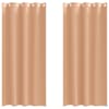 vidaXL Kardinad r&otilde;ngastega 2 tk Helepruun 260 x 140 cm Pol&uuml;ester