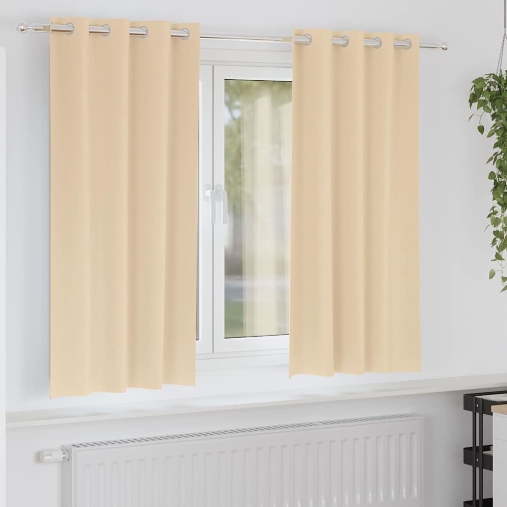 Gardiner med gardiner 2 pcs Creme 175 x 140 cm Polyester