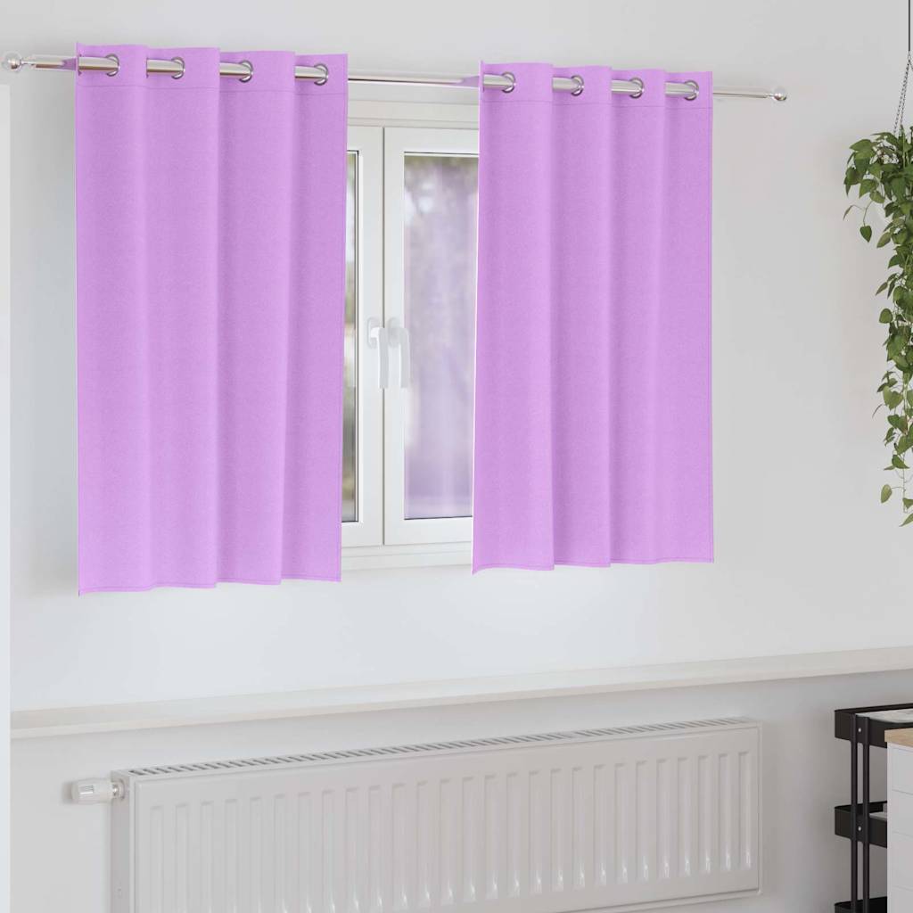 Gardiner med gardiner 2 pcs Lilla 140 x 140 cm Polyester