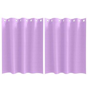 vidaXL Kardinad r&otilde;ngastega 2 tk Lilla 140 x 140 cm Pol&uuml;ester