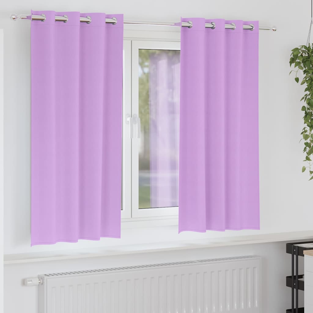 Gardiner med gardiner 2 pcs Lilla 175 x 140 cm Polyester